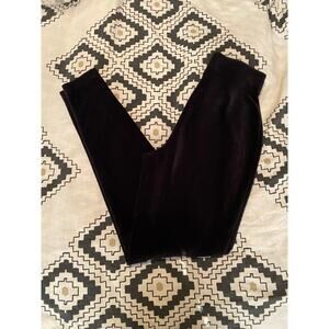 VTG Valerie Stevens black micro cord stretchy high waisted black pants